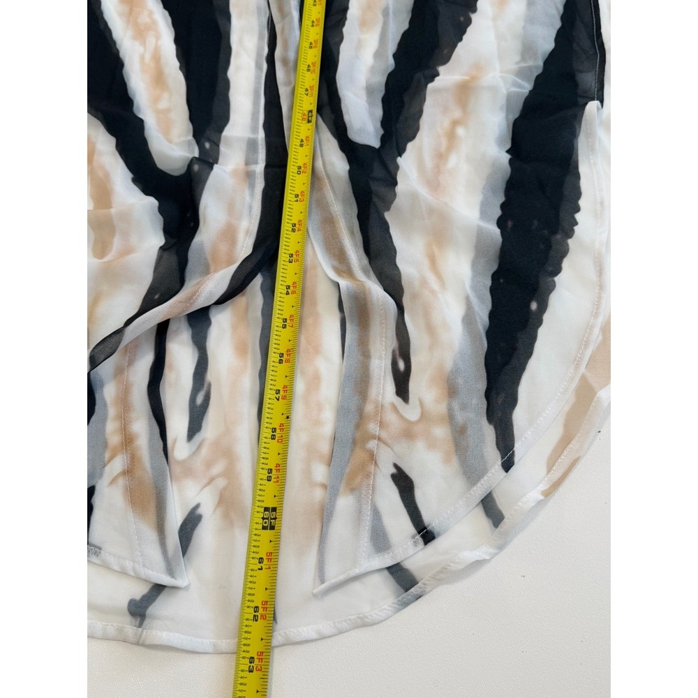 $265 Ramona LaRue By Arianne Erte Zebra Chiffon Kaftan OS Maxi Cover Up Miami - Picture 8 of 11